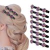 8 Pcs Sparkling Crystal Stone Braided Hair Clips, Short Women's Braided Duckbill Hair Clips for Women Hair Accessories (Rainbow)