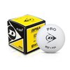 Dunlop White Pro Squash Ball - 3 Balls