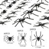 Plastic Spiders Halloween, 100 PCS Black Fake Spiders Halloween Decorations, Mini Spiders Halloween Decor Small Plastic Spiders Bulk Realistic Spider Tiny Spiders Halloween Fun bugs and Spiders Toys