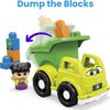 MEGA BLOKS Toddler Building Blockstoy Car with 1 Block Buddies Figure, Raphy Recycling Truck for Toddlers 1-3