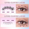 FelinWel Lash Clusters with Bottom Lashes 114 pcs Natural Look, Soft Individual Cluster Lashes For DIY at Home (2 Styles,C-Mix6-12mm)