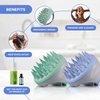 Hair Shampoo Brush and Scalp Exfoliator - Soft Silicone Scalp Massager Hair Growth Stimulator for Wet or Dry Hair - In Shower Scalp Scrubber for Dandruff Removal Made with Recycled Wheat Straw 2 Pack