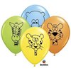 Qualatex Jungle Animals Latex Balloons 11-Inch 25 Per Pack