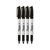 Sharpie Permanent Markers, Fine Point, Black Ink (4-Pack)