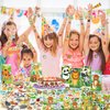 LSJDEER Wild Animals Party Favors, Jungle Safari Birthday Decorations, Animal Gifts Bags Keychain Mini Notepad Stickers Bracelets for Animal Party Supplies Kids Boys Girls