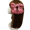 PIDOUDOU Set of 6 Big Satin Solid 8 Inch Bow Hair Clips Women Barrettes