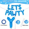 Dog Birthday Balloons,16 inch Blue Foil Lets Pawty Balloons Dog Balloons for Birthday Party, Lets Pawty Birthday Decorations,Dog Birthday balloons for Pet Dog Birthday Party Supplies (Blue)