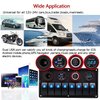 FXC 12V 24V Blue LED ON/Off Marine Multi Function Switch Panel Waterproof 8 Gang Rocker Switch Panel for Boat Car Truck Rv Toggle Switches Panel with Circuit Breaker Dual USB Charger Voltmeter