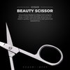 Premium Manicure Scissors Curved Nail Scissors for Cuticles, Eyebrow /Eyelashes, Mustache and Beard, Small Beauty Scissors for Men and Women 3.6''