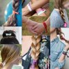 Susufaa 100 Pcs / Lot Candy Color Ribbon Ponytail Holder Yoga Twist Elastic Band or Hair Ties Hair Accessories