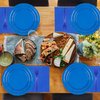 Fairooth 100 Count Blue Paper Plates and Napkins Blue Party Tableware Set Blue Disposable Plates Napkins and Forks for Wedding Birthday Party Bridal Shower Baby Shower, Serve 25