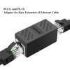 Dingsun RJ45 Coupler 2 Pack in-Line Coupler Female to Female Ethernet Coupler for Cat7/ Cat6/ Cat5/ Cat5e Ethernet Cable Extender Adapter (Black)