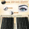 Eyelash Extension Kit 80D DIY Lash Extension Kit with Lash Bond and Seal and Lash Applicator 288Pcs Fluffy Mink Lashes Lash Clusters D Curl False Eyelashes DIY Lash Kit for Lash Extension Beginners