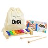 OPPA Colorful Wooden Xylophone for Kids, Safe Mallets, Songbook, and Storage Bag Included, Ideal for Musical Learning and Gifting