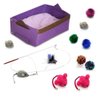 Kitten Cat Toy Cat Bed Starter Kit - Purple