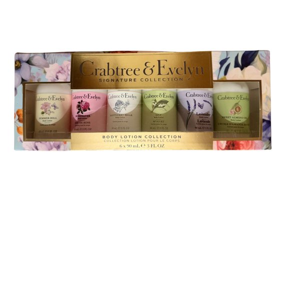 Crabtree & Evelynn Signature Collection Body Wash (Crabtree & Evelynn Body Lotion Collection, Summer Hill,Rosewater,Nantucket Briar,Lily,Lavender and sweet almond oil)
