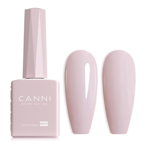 CANNI Nude Gel Nail Polish, 1Pcs Nude Pink Gel Polish Light Purple Color Nail Polish Gel High Gloss Soak Off U V Gel Nail French Nail Manicure Salon DIY