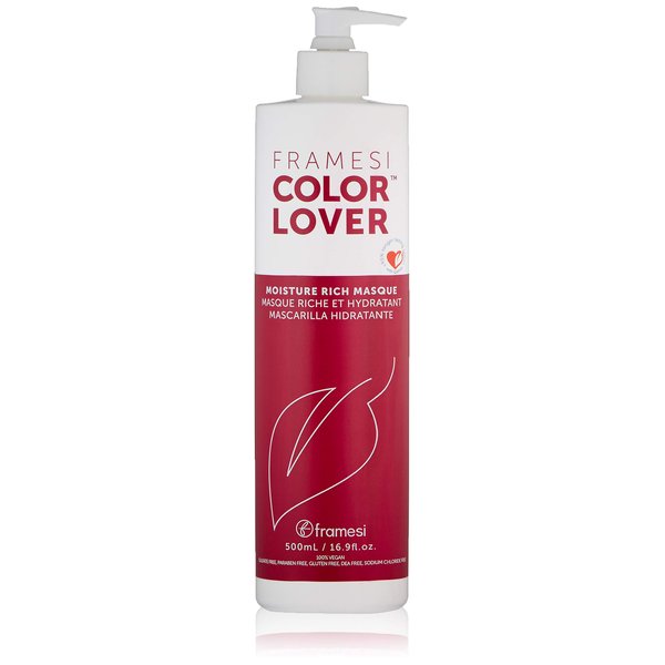 Framesi Color Lover Moisture Rich Masque, 16.9 fl.oz, Sulfate Free Hair Mask for Color Treated Hair