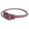 Auburn Leathercrafters Rolled Dog Collar - Pink - 12