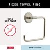 Delta 759460-SS Trinsic Wall Mount Square Open Towel Ring Bath Hardware Accessory in Stainless Steel