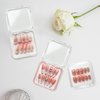 Qsnidy 9Pcs Press On Nail Storage Box in 3 Colors, False Nails Acrylic Display Case with 9Pcs Fake Nails Display Cards and 20Pcs Adhesive Double Sided Tape for Nail Art Home Salon Packaging Use