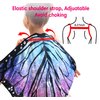 D.Q.Z Double-Sided Fairy Butterfly-Wings Costume for Girls Kids Dress-Up Halloween Costumes Mask Headband as Gifts (Starry Purple)