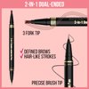 Eye Brow Pencils for Women - Eyebrow Pencil 2-in-1 Dual-Ended Microblading Eyebrow Pen with 3-Fork-Tip and Ultra Precise Brush-Tip Create Natural Hair-Like Brows, Last All-Day, Light Brown