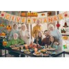 Thanksgiving Party Decorations,Pre-Assembled Thanksgiving Banner Set Including 6 Playmates 1 Banner Garland 21 Hanging Swirls for Home Office Classroom Fall Decor Thanksgiving Decoration