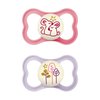 MAM Air Night Pacifiers (1 Sterilizing Pacifier Case), MAM Sensitive Skin Pacifier 6+ Months, Glow in the Dark Pacifier, Best Pacifier for Breastfed Babies, Baby Girl Pacifiers, 6-16 (Pack of 2)