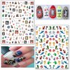 8 Sheets Cute Animal Nail Art Adhesive Sticker Cows Dog Cat Pig Dragon Cartoon Nail Stickers 3D Nail Art Design for Women Girls Manicure Tips Charms Decoration Acrylic Nails Supplies Nail Decals
