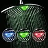 Dream Spa AquaFan 12 inch All-Chrome Rainfall-LED-Shower-Head with Color-Changing LED/LCD Temperature Display