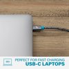 Nimble PowerKnit USB-C to USB-C Fast Charging Cable (3M, Durable Flex Fabric) for MacBook, Laptops, iPad Pro, Android Phones and More, Made from Recycled Plastic and Aluminum