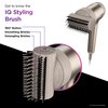 Shark XSKHD1SB IQ Styling Brush, Auto Preset Attachment for HyperAIR Blow Dryers, Rotatable Hot Brush, Styling Tools, For Straight, Wavy, Curly, and Coily Hair, Straight and Shiny Blowout, Stone