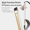 ENZO KEN Flat Angled Eyebrow Brush & Fine Angled Eyeliner Brush & Eyelash Brush Set, Fine Angled Brow Brush, Flat Eyebrow Brush, Eyeliner Brush, Winged Eyeliner Brush Angled. (163-3P)