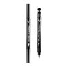 Pinkiou 2 in 1 Double-headed Liquid Eyeliner Pen Stamp Super Slim Gel Felt Tip High Pigment Black Waterproof Smudgeproof Long Lasting Makeup Tool(Heart)