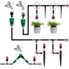 Kalolary Irrigation Fittings Kit, Drip Irrigation Barbed Connectors for 1/4-Inch Tubing Flower Pot Vegetable Garden Lawn Water Hose Connectors
