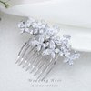 Foyte Crystal Bride Wedding Hair Comb Silver Rhinestone Bridal Headpieces Pearl Hair Pieces Bridesmaid Side Combs Hair Accessories for Women and Brides (butterfly rhinestone)