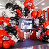 ALL-IN-1 Red Black and White Balloon Arch Kit for Red and Black Birthday Party Decorations – Red and Black Balloons for White Black and Red Balloon Garland Kit – Graduation Black and Red Balloons