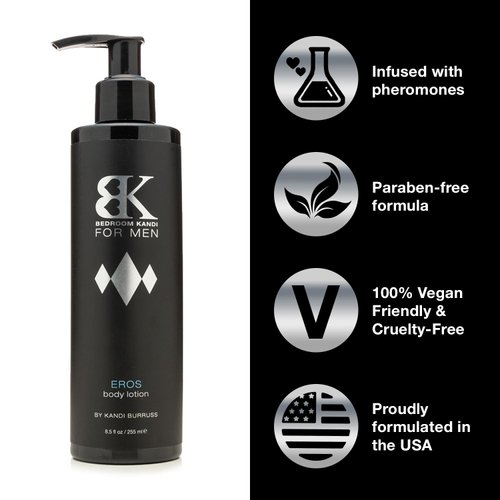 Bedroom Kandi for Men Body Lotion | Pheromone Enhanced Moisturing Body cCream | Eros Scent | Lotion and body care for men.