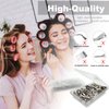 Silver Metal Duck Billed Hair Clips Set - Alligator Roller Clips for Women's Long Hair Sectioning and Pin Curls, with Case