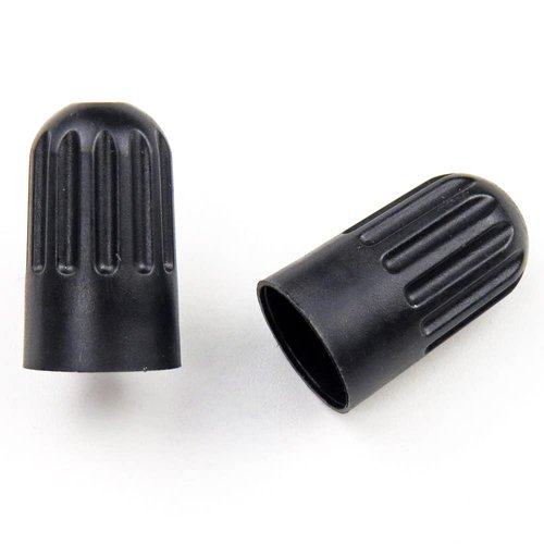 Black TPMS Plastic Tire Valve Stem Caps with Gasket Universal Long Air Dust Covers for TPMS20008 Rubber Valves丨Dustproof, Airtight Seal丨All-Weather, Leak-Proof Air Protection丨Light-Weight (8-Pack)