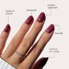 Glamnetic Press On Nails - Berry Maroon | Opaque Dark Red Maroon Short Round False Nails, Reusable Stick On Fake Nails with Glue | Salon Quality | 12 Sizes - 30 Nail Kit