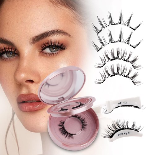 Magnetic Eyelashes with Applicator No Glue Reusable Magnetic Lashes Natural Lightweight Soft Magnetic Eyelash Wispy Easy to Use,2 Pairs of 2 Styles by Wendy Lashes(011/H4)