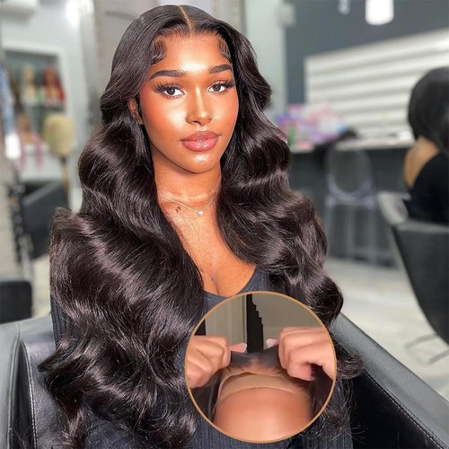 BELIANA Body Wave Wig Glueless Wigs Human Hair Pre Plucked Pre Cut 24 Inch Human Hair Wigs For Women Human Hair Glueless 5x5 HD Lace Closure Wear And Go Glueless Wig For Beginners