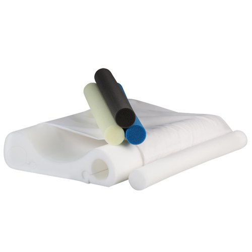 Core Products Double Core Select Contoured Foam Cervical Support Pillow, 4 Adjustable Neck Support Rolls & Pillowcase Included
