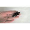 Generic Smaller chuncky black metal black crystal hair pin alligator clip