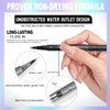 Eyebrow Pen - Eyebrow Pencil, Brow Pencil 2-in-1 Dual-Ended Microblading Eyebrow Pen with Micro-Fork-Tip and Precise Brush-Tip Create Natural Hair-Like Brows, Last All-Day, Dark Brown