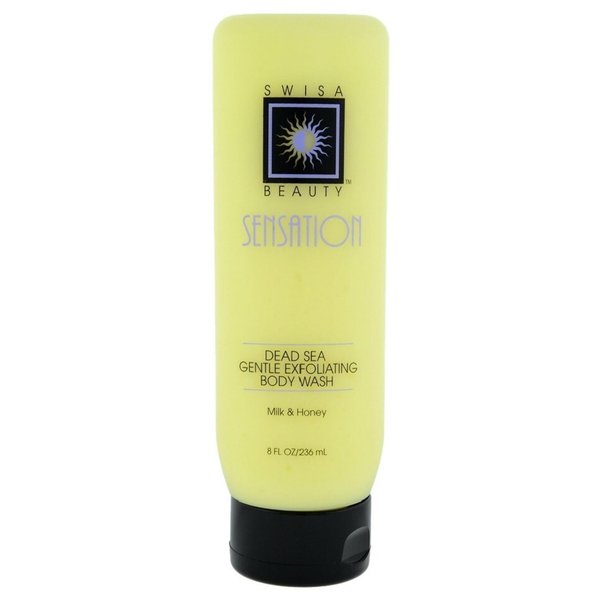 Swisa Beauty Dead Sea Gentle Exfoliating Body Wash Milk and Honey - Leaves the body feeling fresh and clean with a youthful glow.