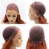 Xiweiya Copper Red Hair Long Body Wavy Free Part Wigs Natural Hairline Brown Red Synthetic Lace Front Wigs Heat Resistant Christmas Party Wigs for Women 24inch