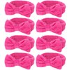 Jaciya Spa Makeup Headband 8 Packs Skincare Headband for Washing Face Spa Gifts for Women Bachelorette Party Favors Wedding Hair Accessories(Hot Pink)